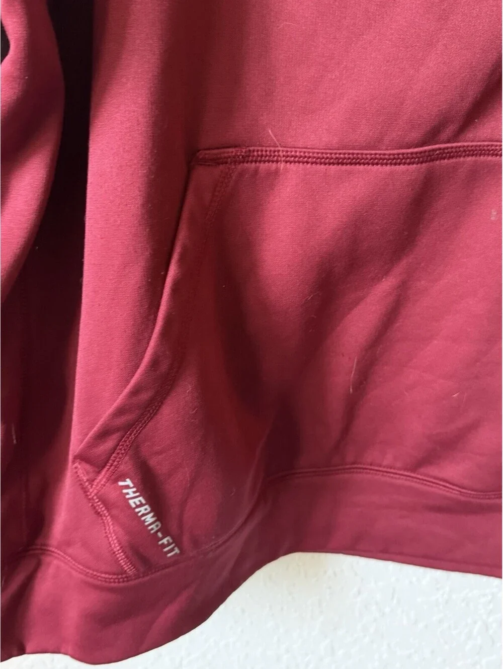 Nike Washington Redskins Hoodie Mens L Burgundy Therma-FIT NFL On-Field Apparel